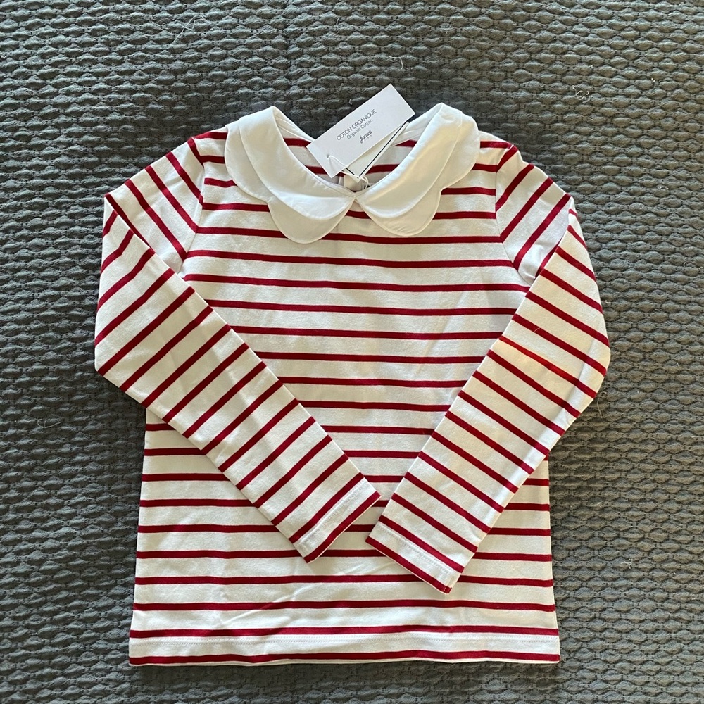 NWT! Jacadi striped top - 100% organic cotton
